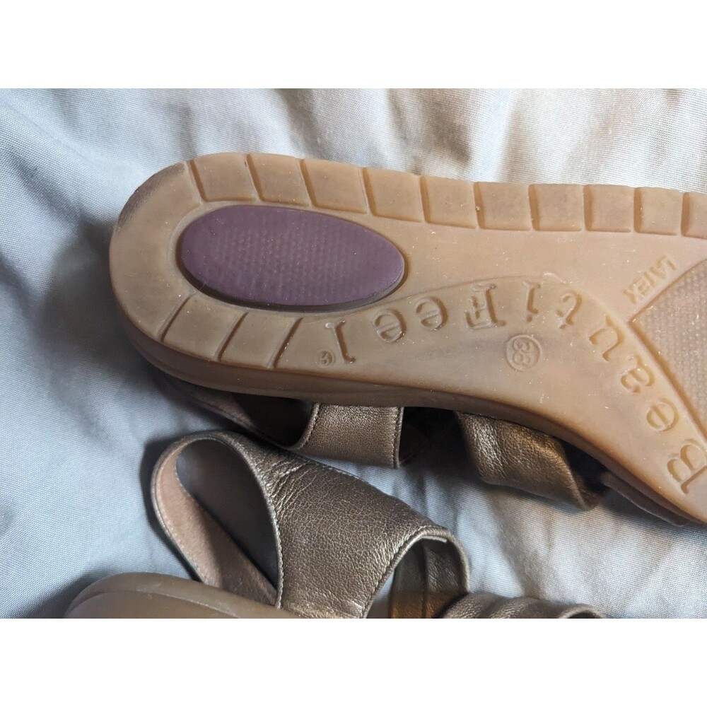 BeautiFeel Venezuela 123 Sandals Womens Size 38 US 7.5 - 8 Bronze Leather Adjust - Picture 15 of 16